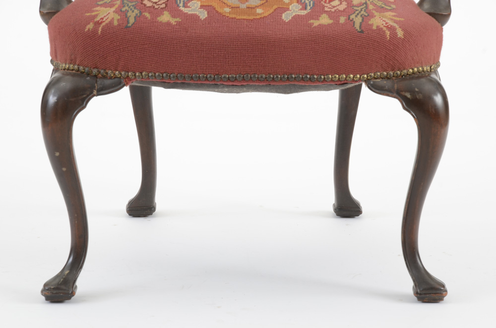 Georgian Style Needlepoint Arm Chair