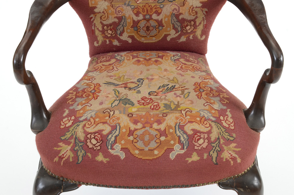 Georgian Style Needlepoint Arm Chair