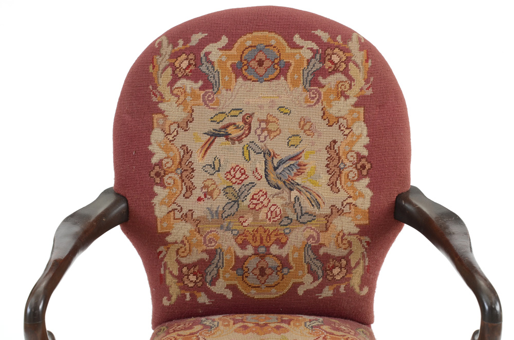 Georgian Style Needlepoint Arm Chair
