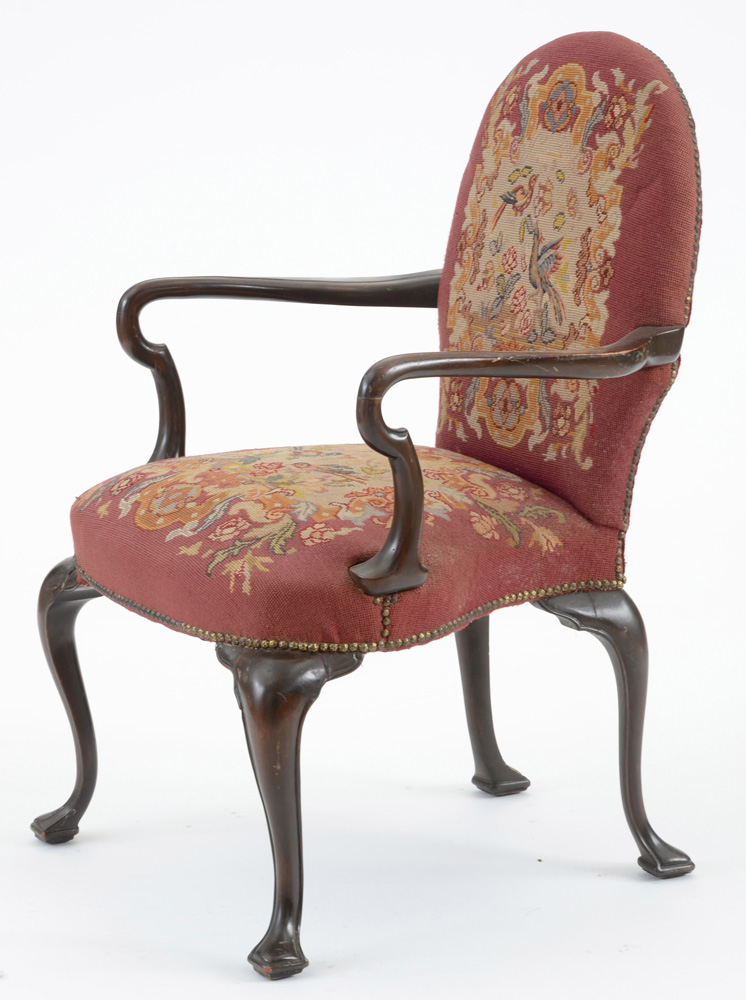 Georgian Style Needlepoint Arm Chair