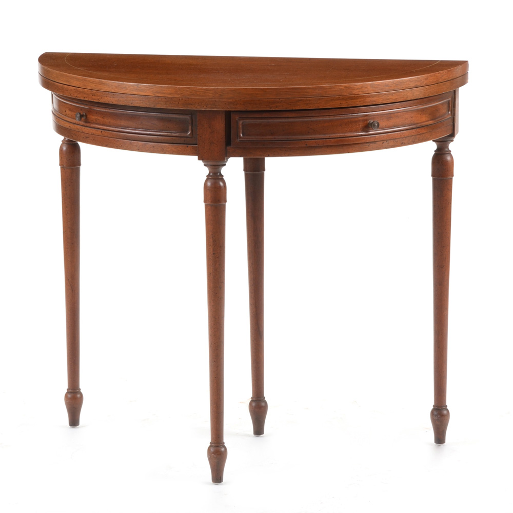 Mahogany Demi-Lune Card Table