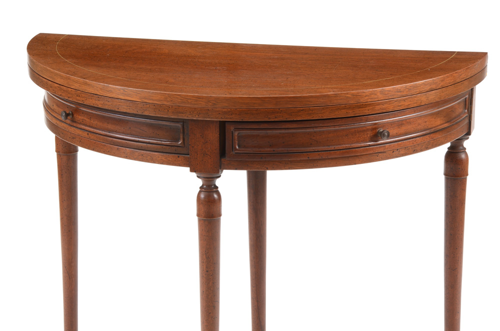 Mahogany Demi-Lune Card Table