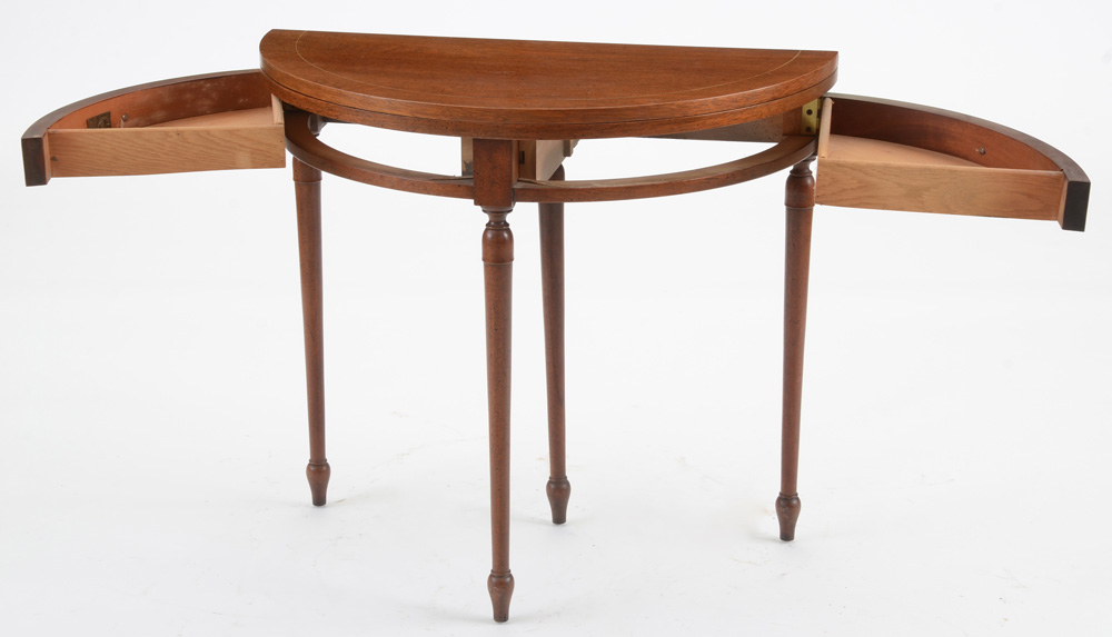 Mahogany Demi-Lune Card Table