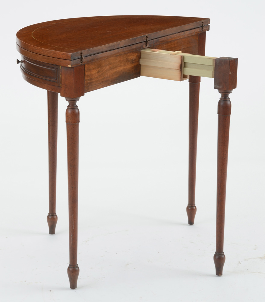 Mahogany Demi-Lune Card Table