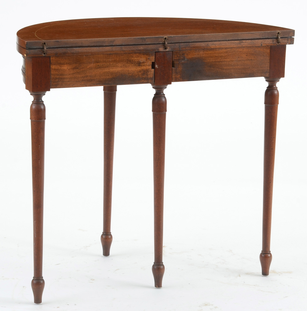 Mahogany Demi-Lune Card Table