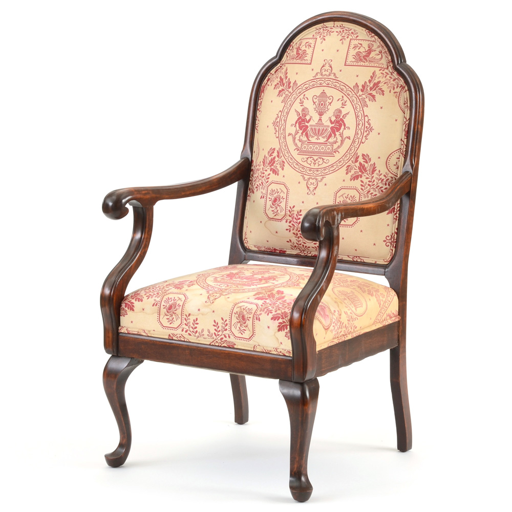 1920s Queen Anne Style Arm Chair