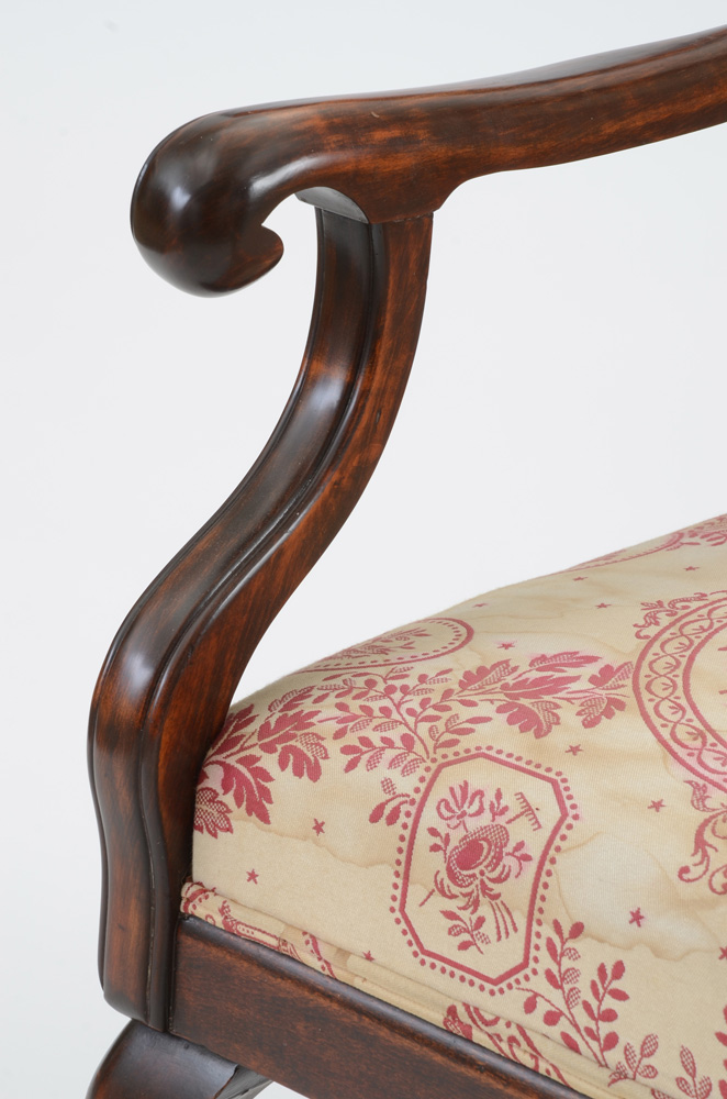 1920s Queen Anne Style Arm Chair