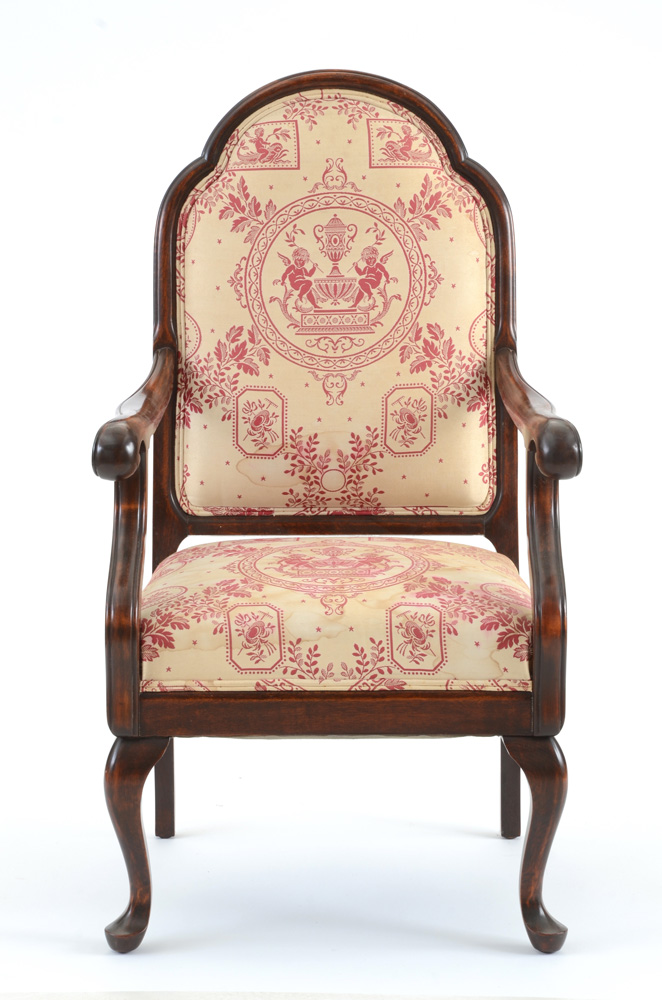 1920s Queen Anne Style Arm Chair