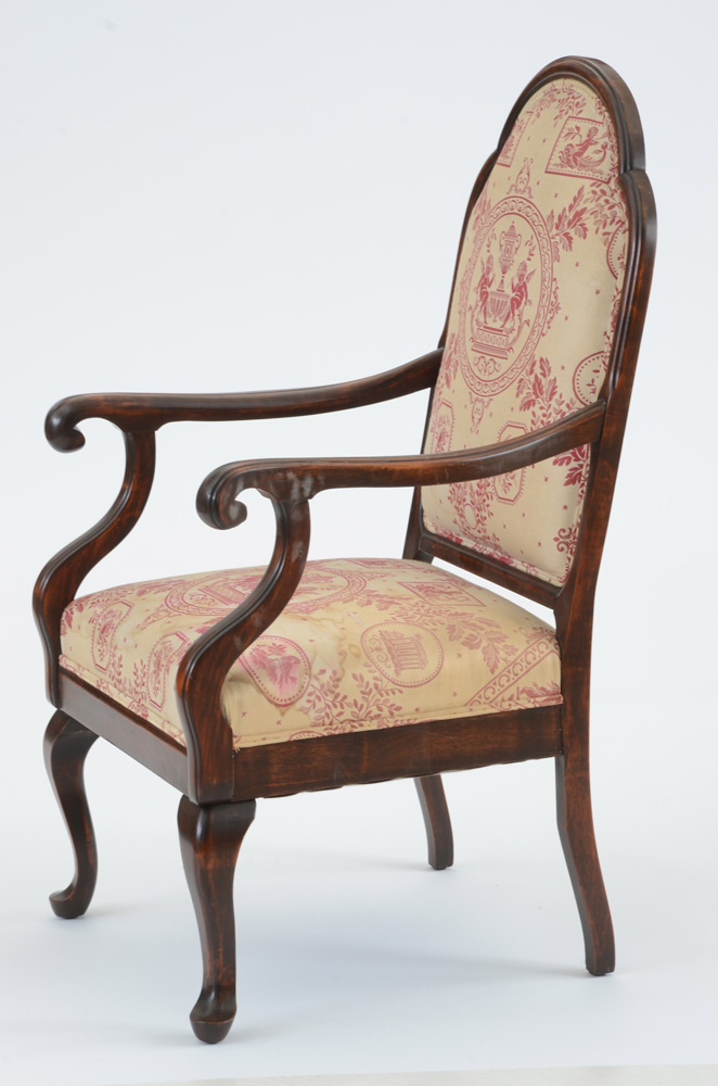 1920s Queen Anne Style Arm Chair