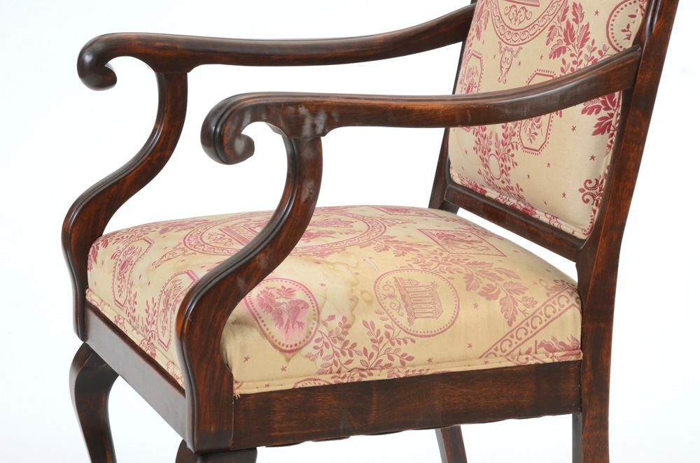 1920s Queen Anne Style Arm Chair