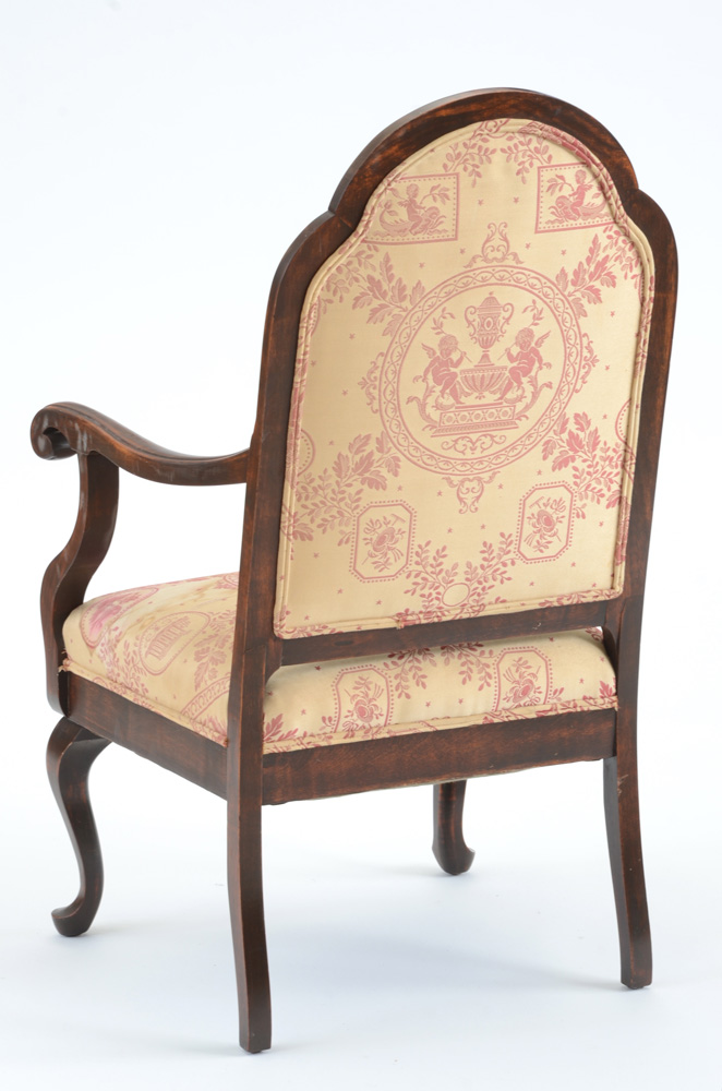1920s Queen Anne Style Arm Chair