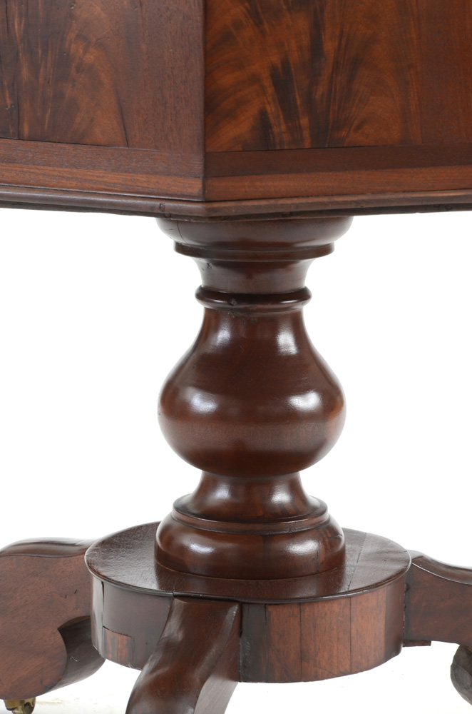 Antique American Empire Cellarette Style Game Table