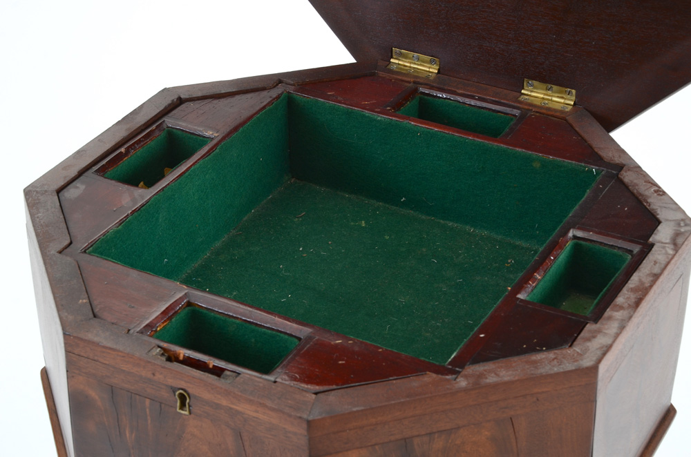 Antique American Empire Cellarette Style Game Table