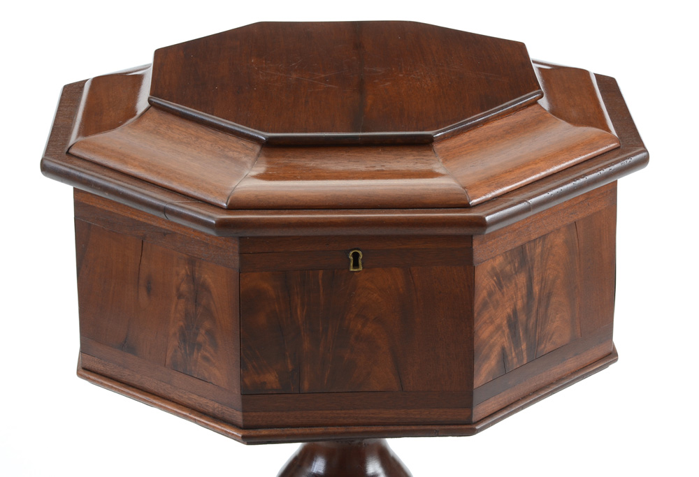 Antique American Empire Cellarette Style Game Table