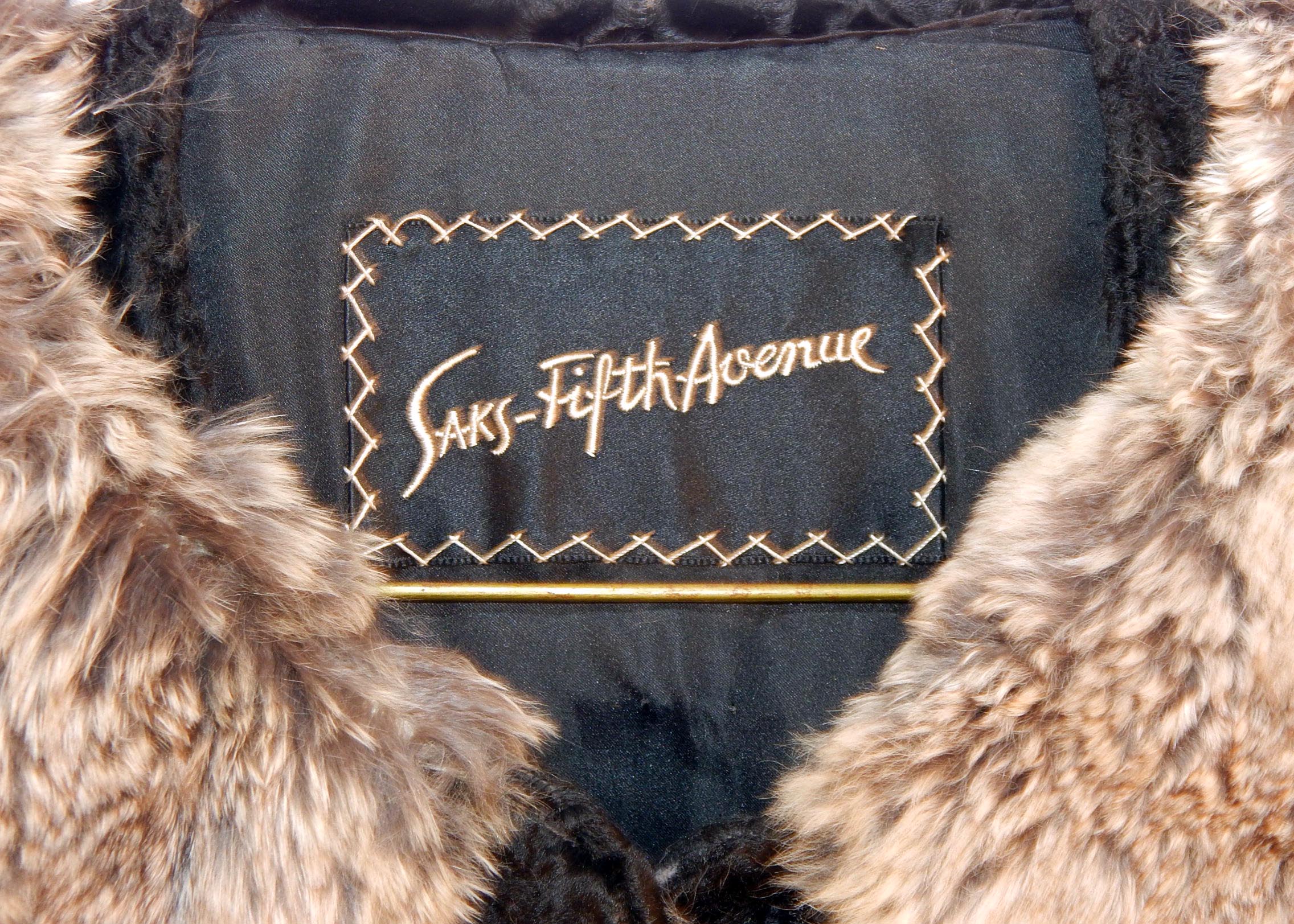 Vintage Saks Fifth Avenue Persian Lamb and Chinchilla Fur Jacket