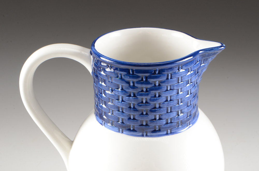 Tiffany & Co. "Basket Weave" Pitcher and Bowl