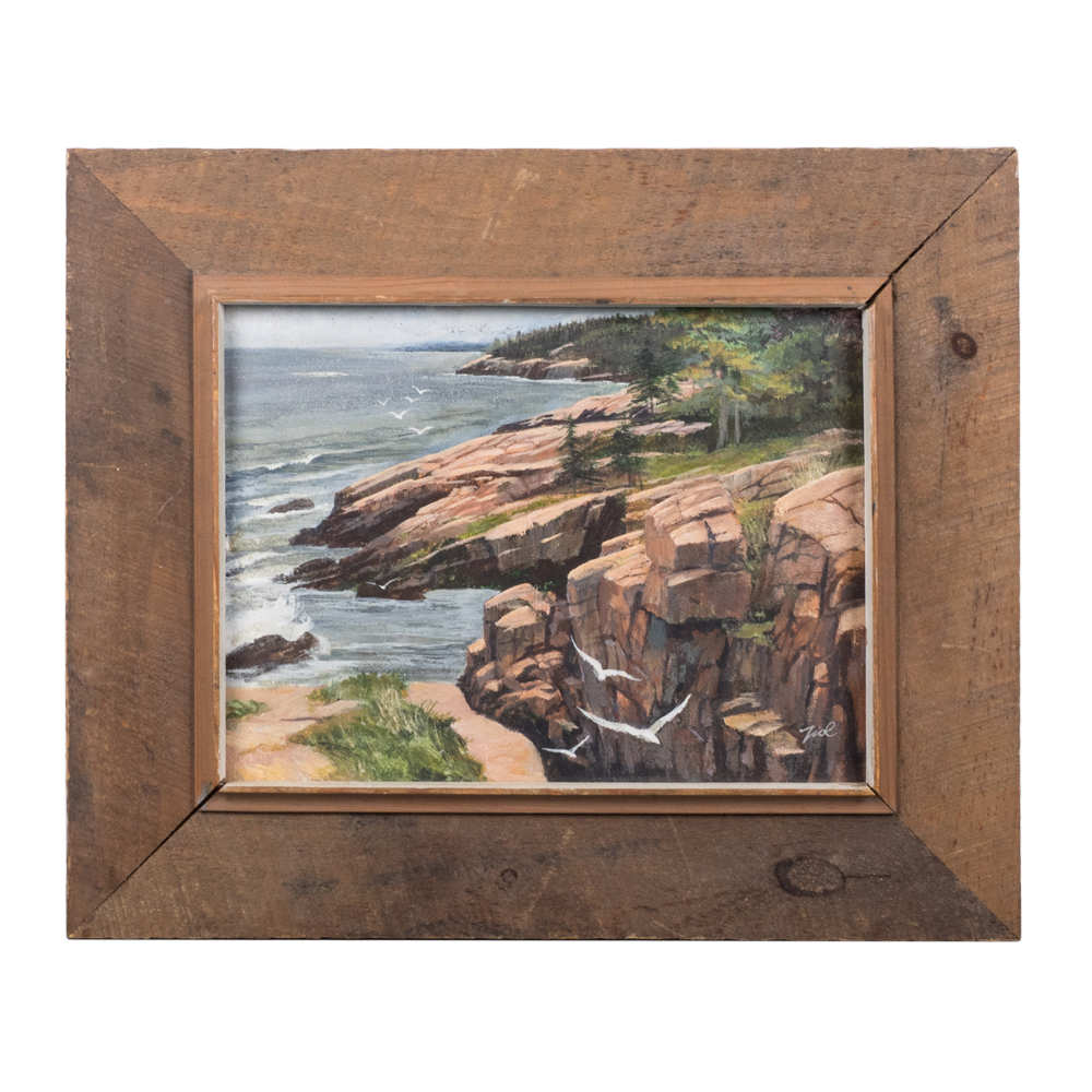 "Cliffs of Acadia" Original Acrylic Painting