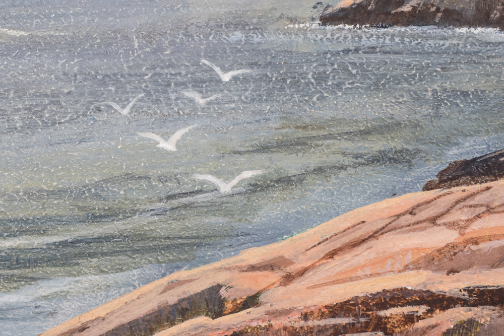 "Cliffs of Acadia" Original Acrylic Painting