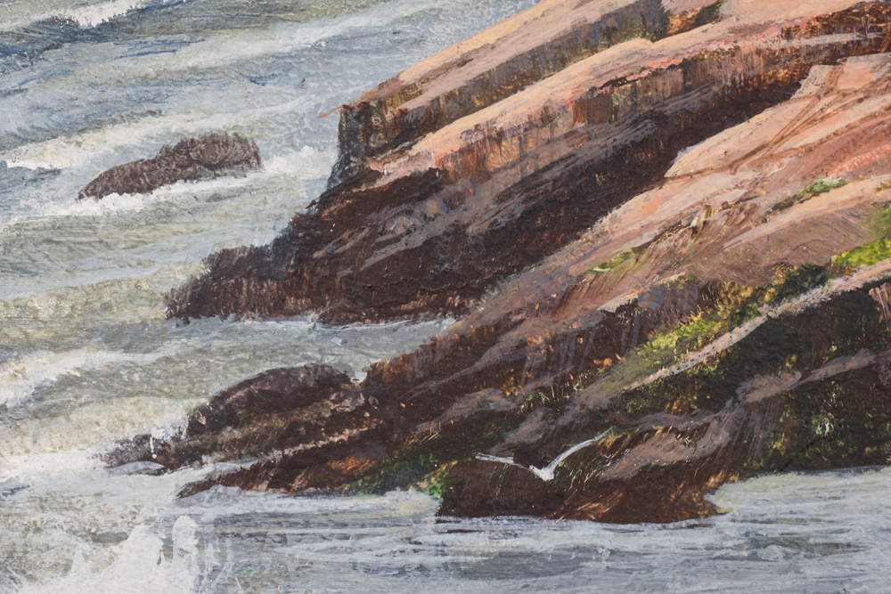"Cliffs of Acadia" Original Acrylic Painting