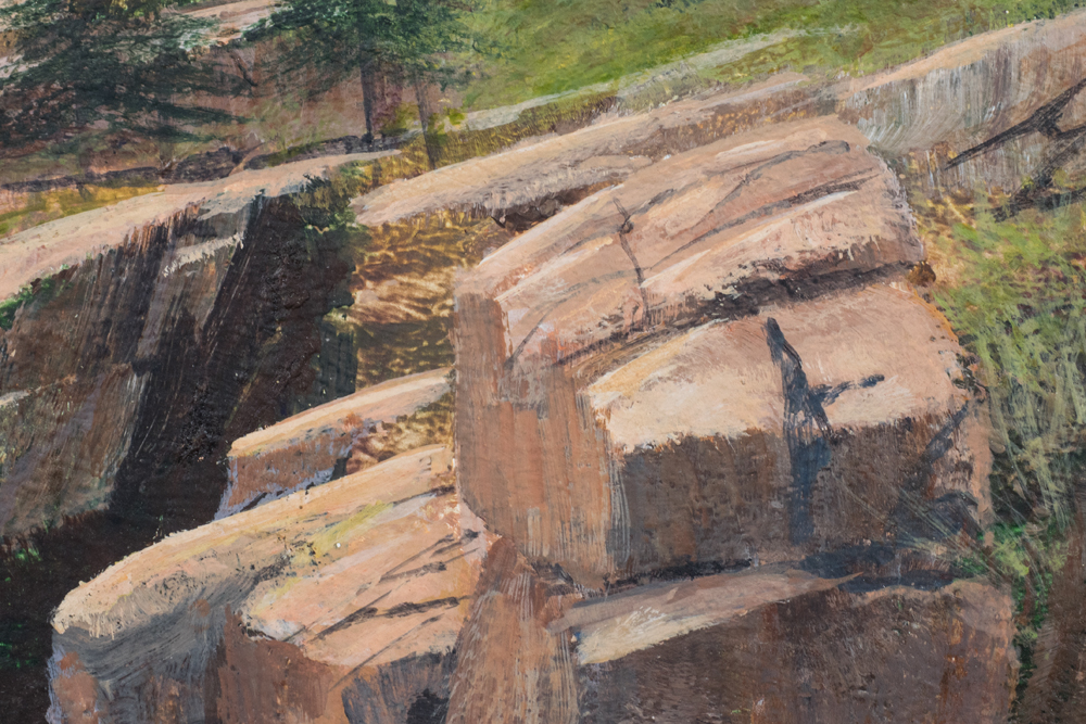 "Cliffs of Acadia" Original Acrylic Painting