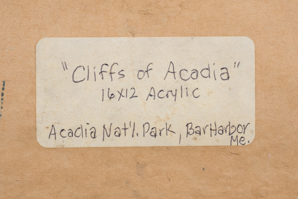 "Cliffs of Acadia" Original Acrylic Painting