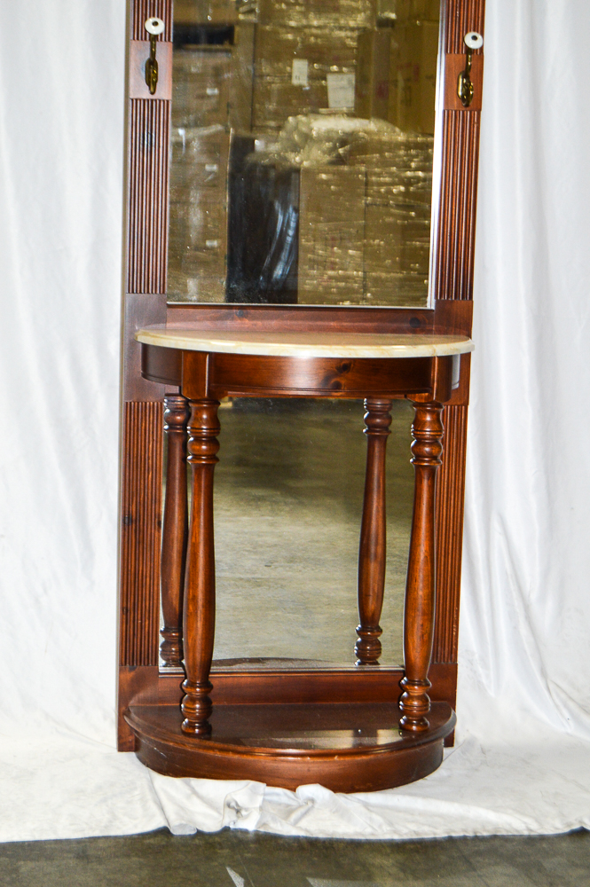 Late 20th Century Mirrored Hall Tree by Pulaski