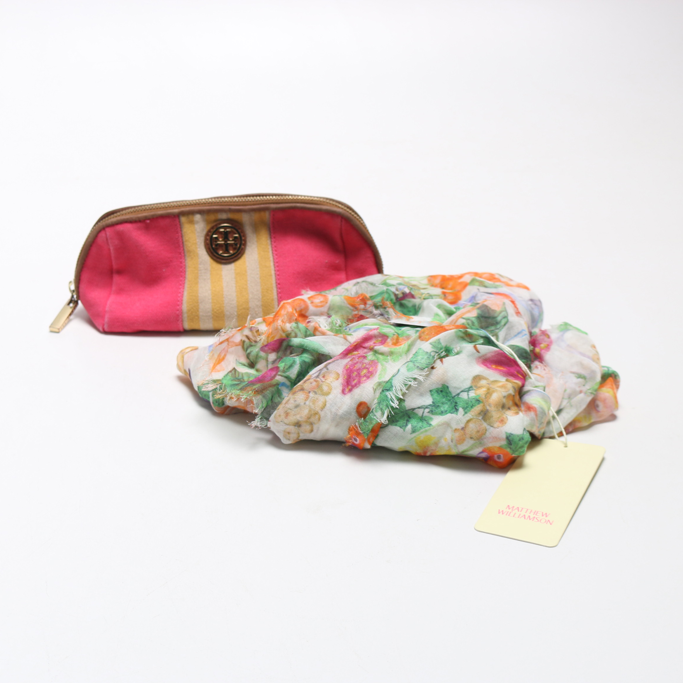 Tory Burch Makeup Case and Matthew Williamson Scarf