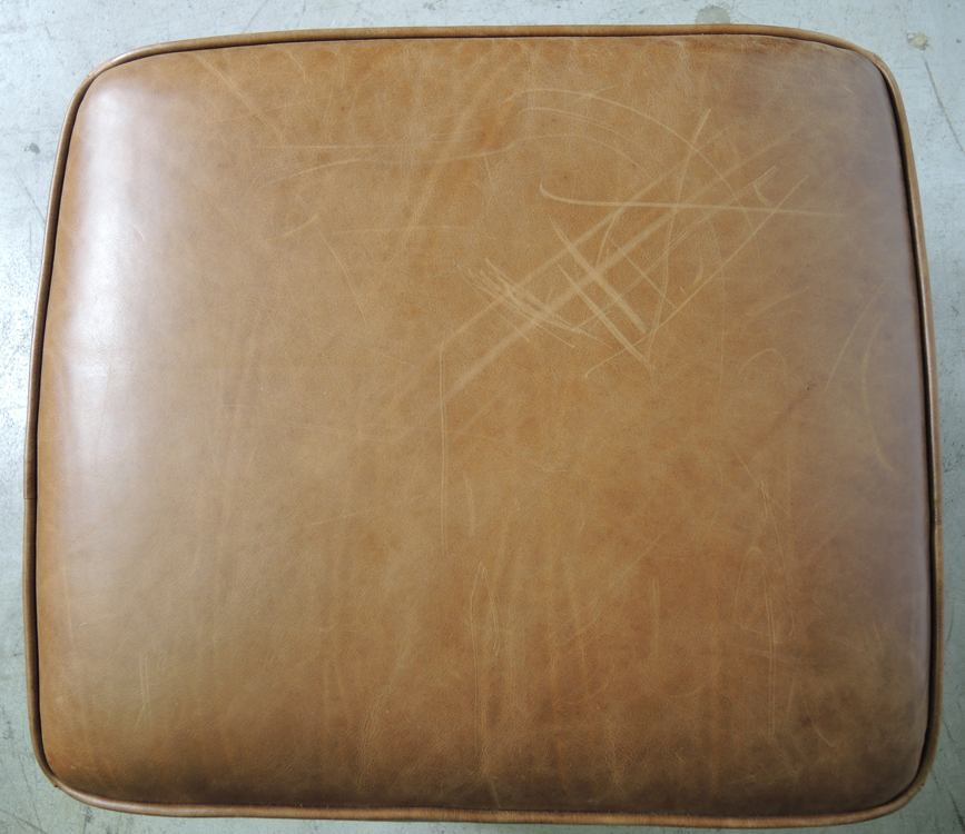 Leather Chair and Ottoman