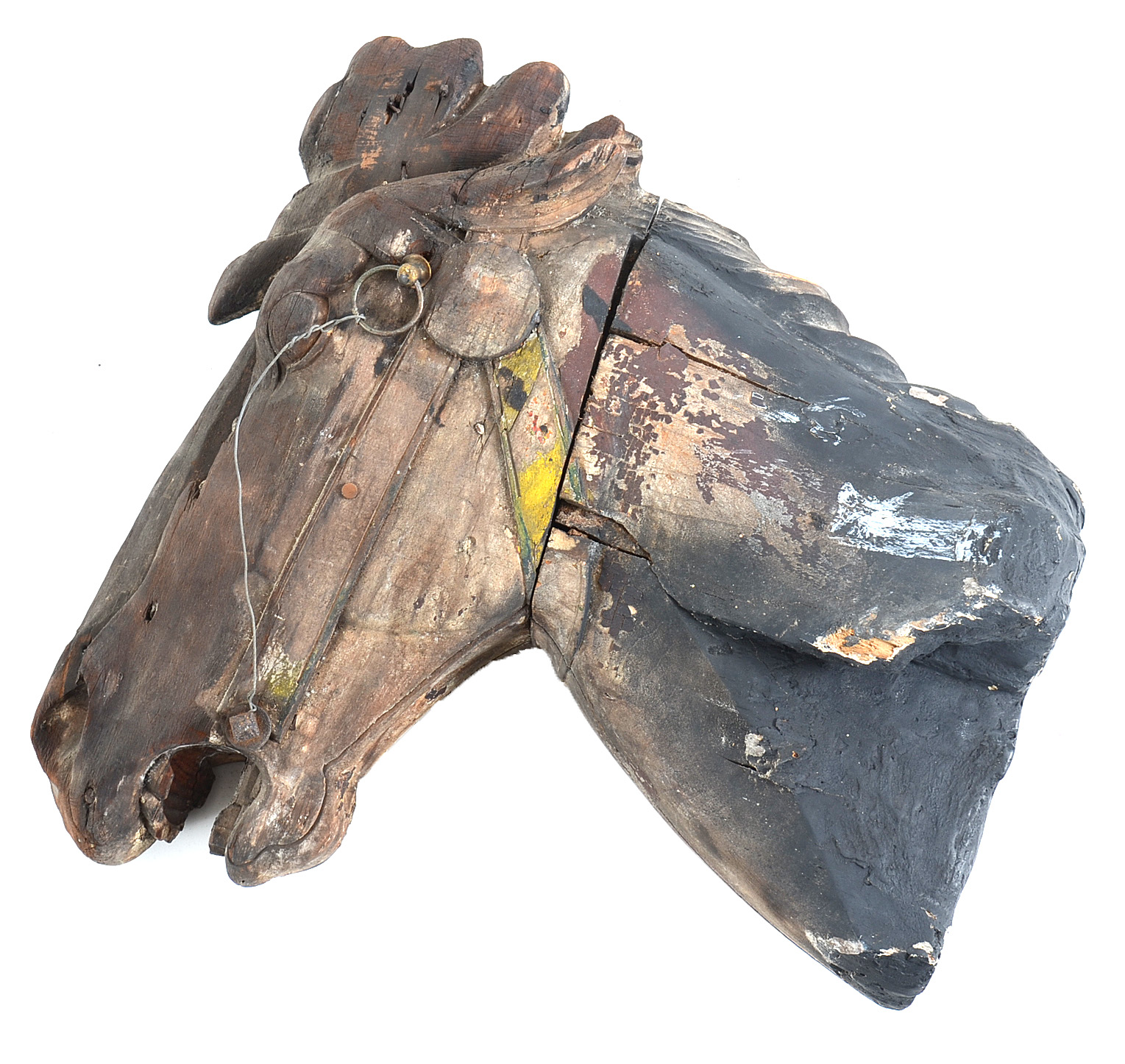 Antique Hand-Carved Carousel Horse Head