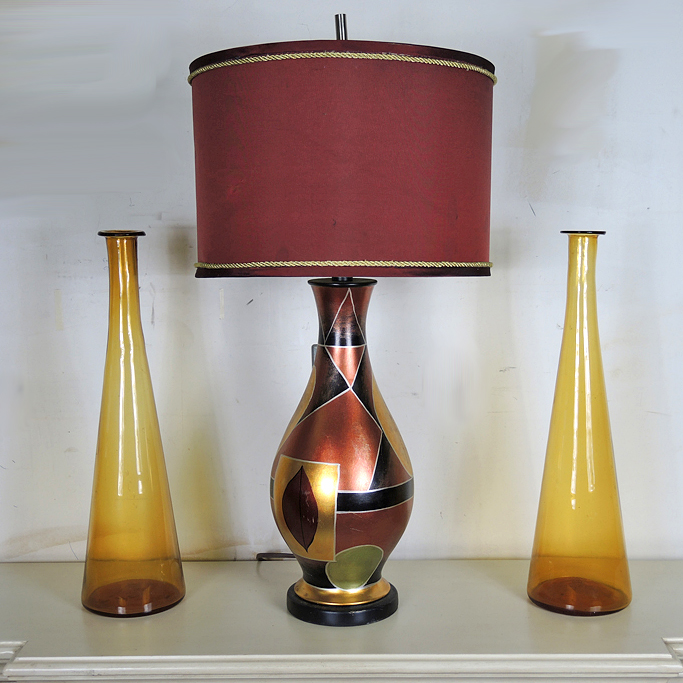 Modern Lamp and Vases Grouping