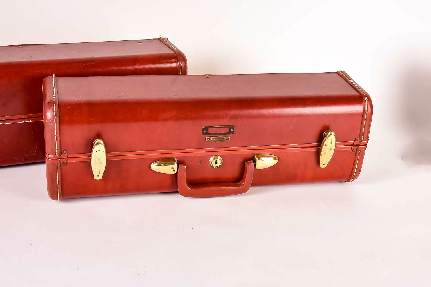 Pair of Re-Purposed Vintage Suitcase Wall Shelves