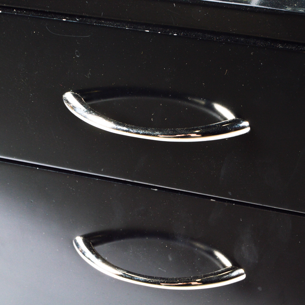 Glass Top Desk with Chair and File Cabinet