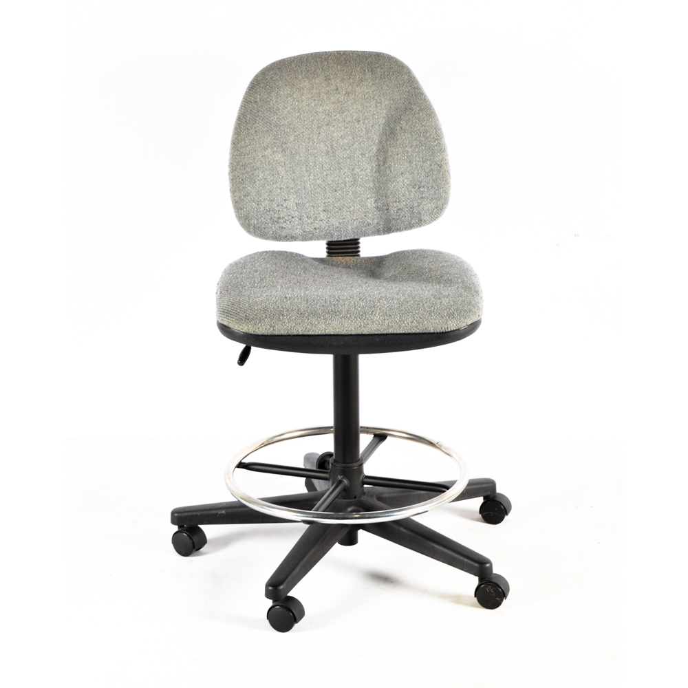 Glass Top Desk with Chair and File Cabinet