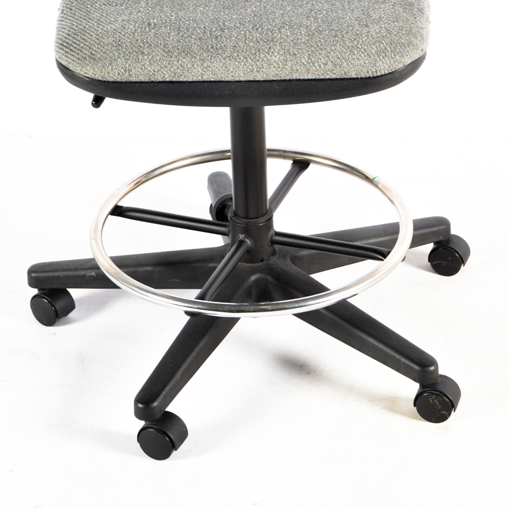 Glass Top Desk with Chair and File Cabinet