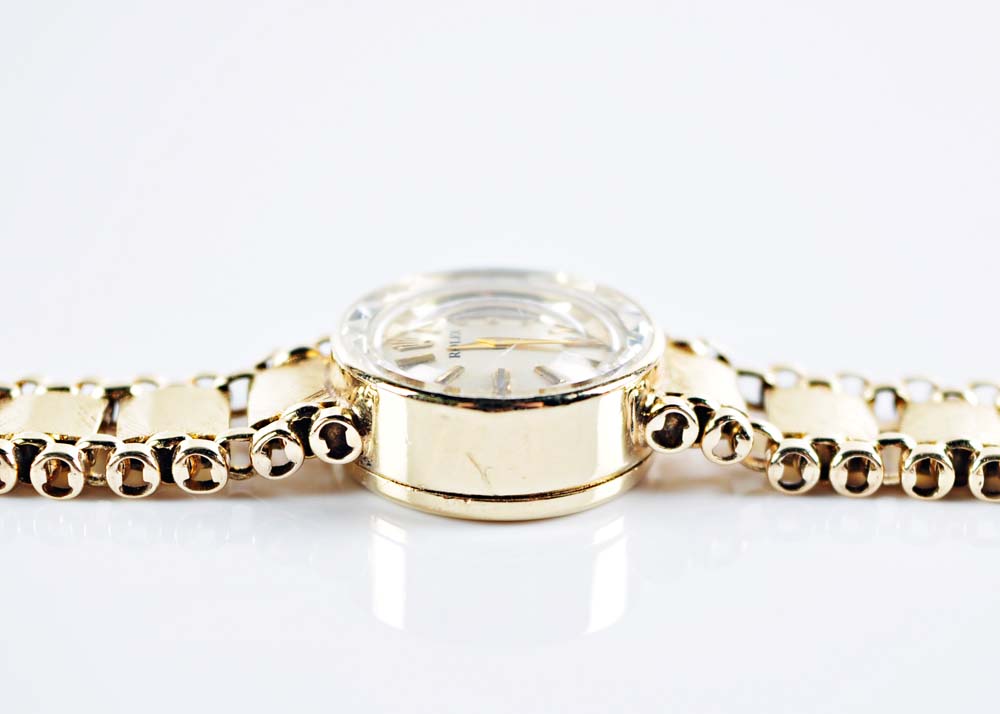 Women's 14K Watch with Rolex Face