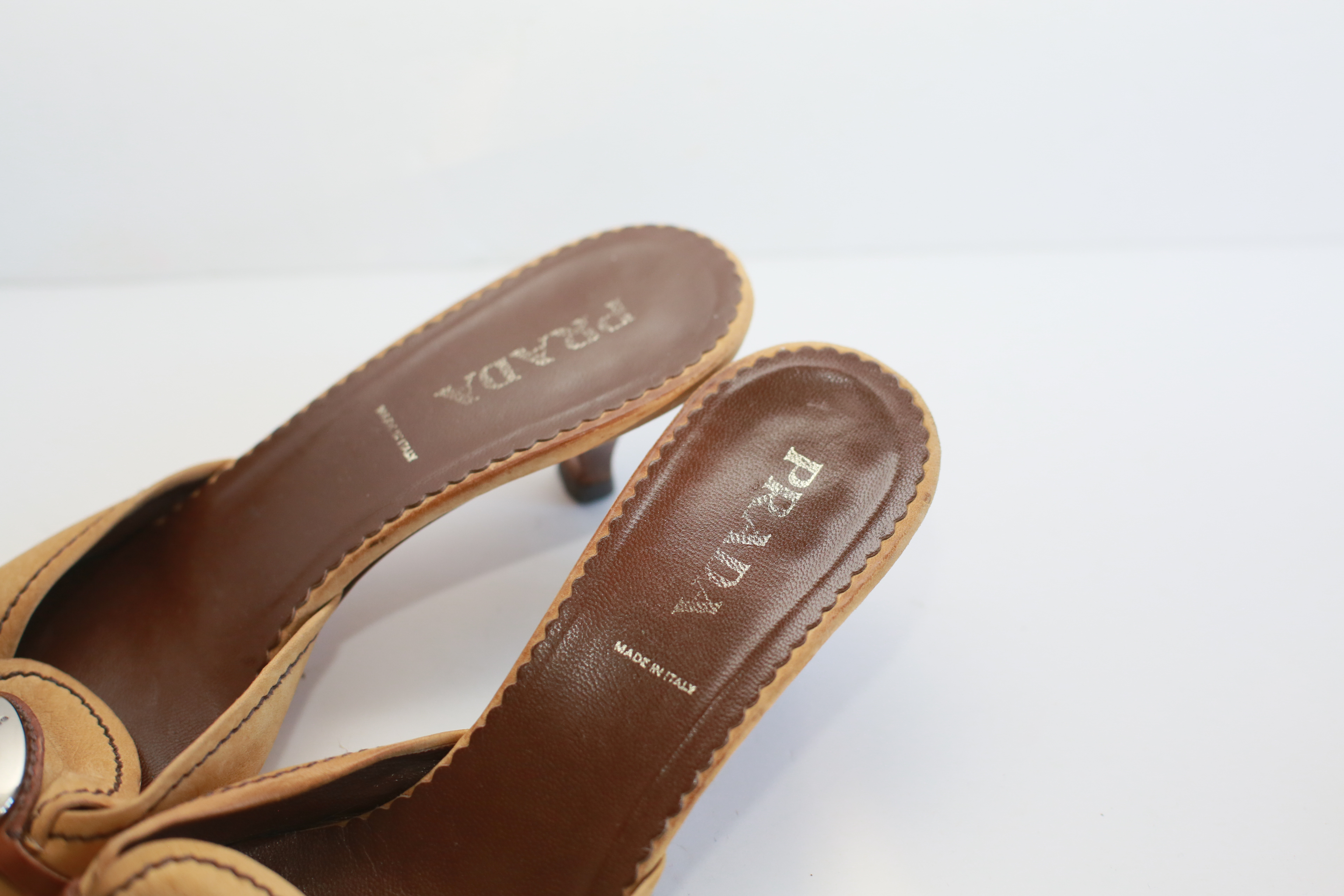 Two Pairs of Prada Low Heel Shoes