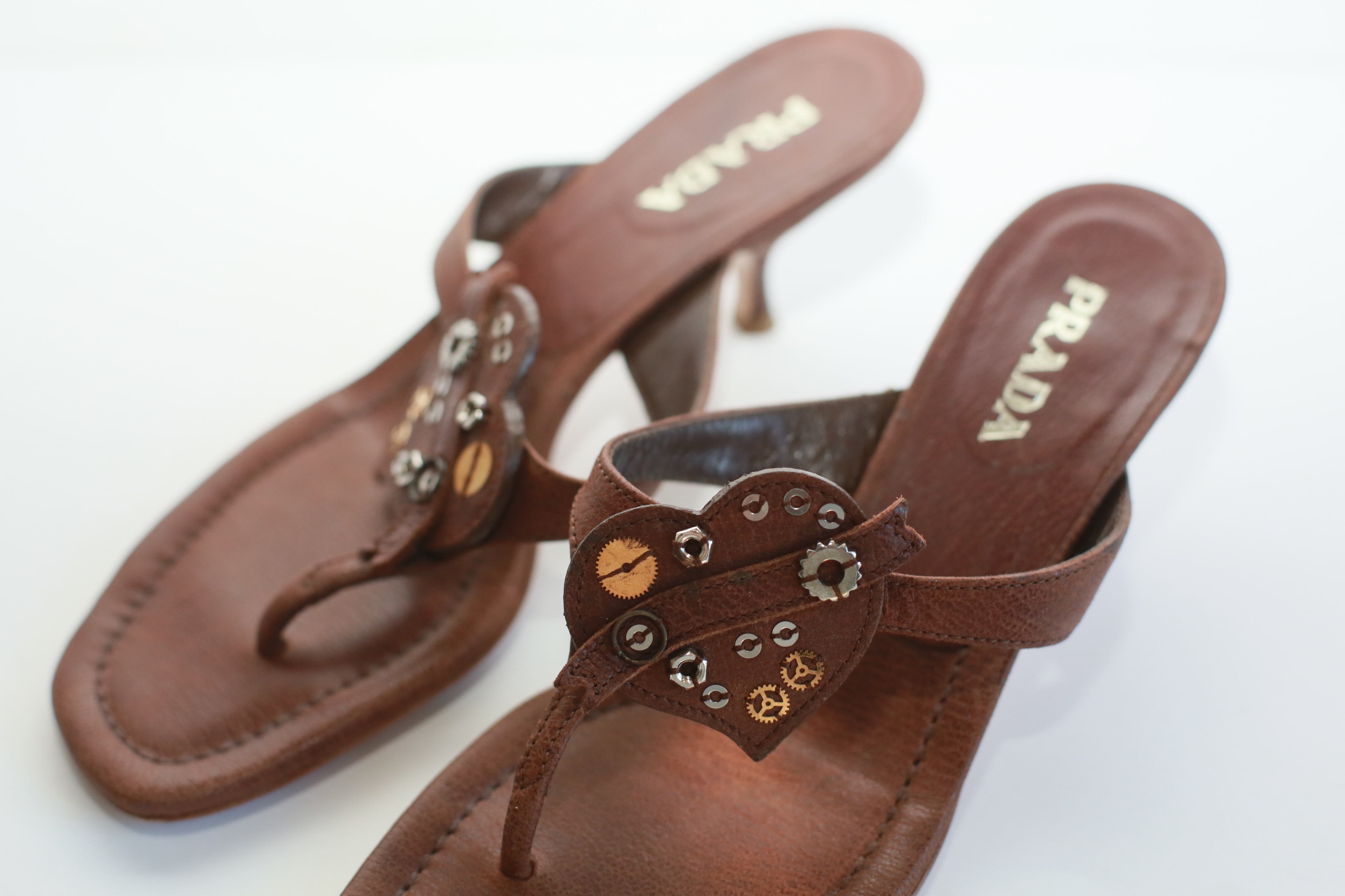 Two Pairs of Prada Low Heel Shoes