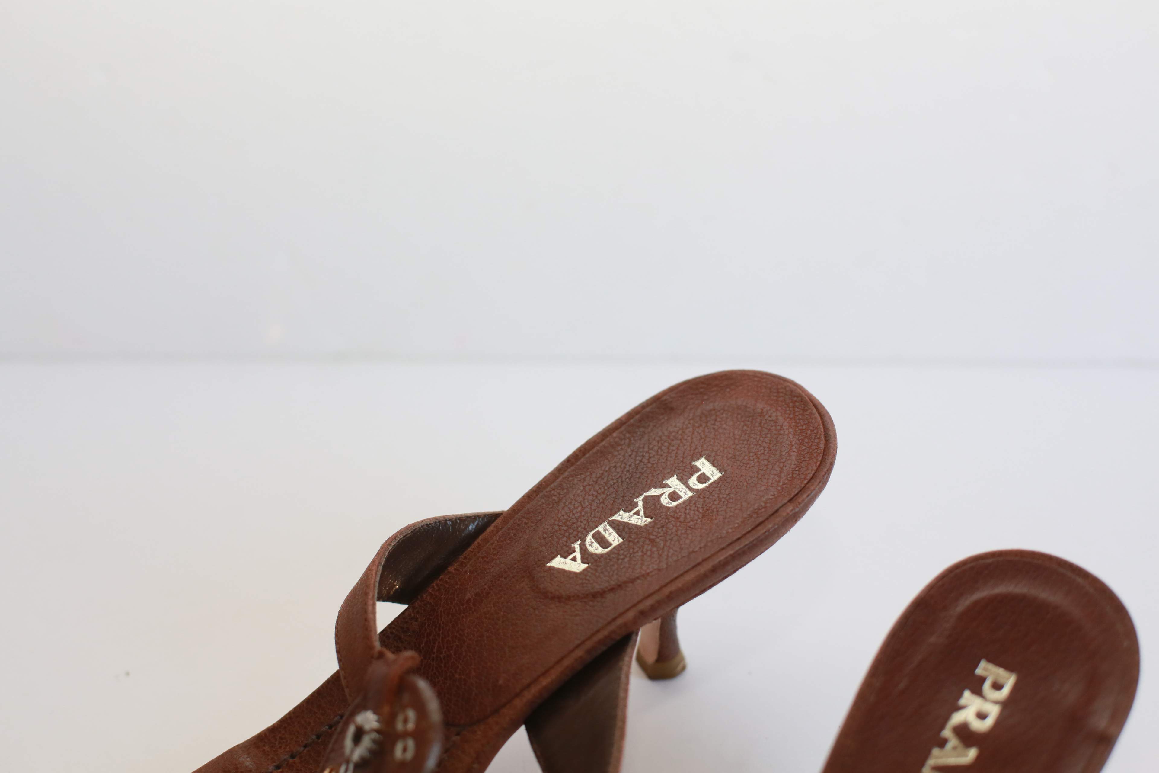 Two Pairs of Prada Low Heel Shoes