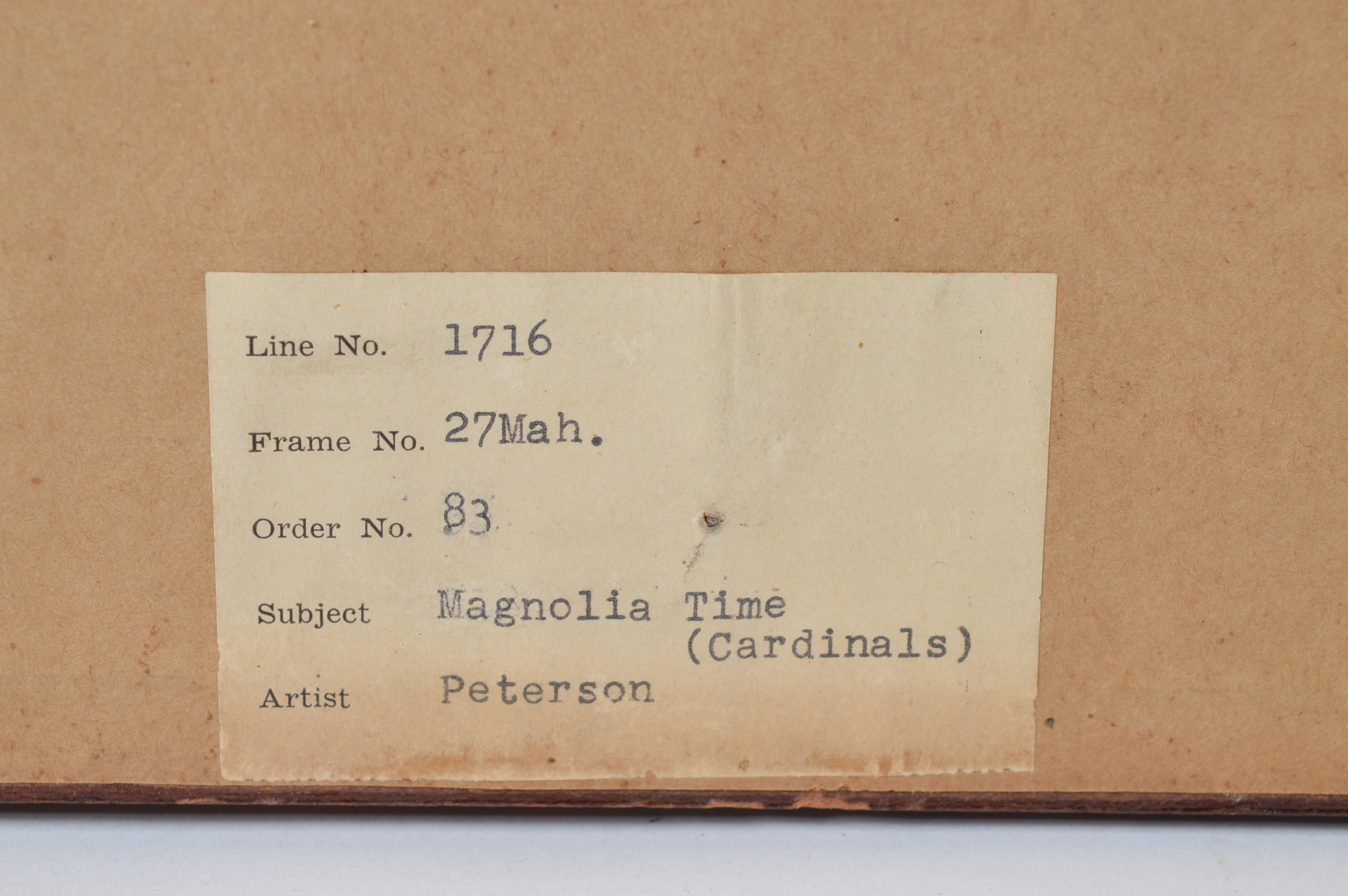 "Magnolia Time" Lithograph After Roger Tory Peterson