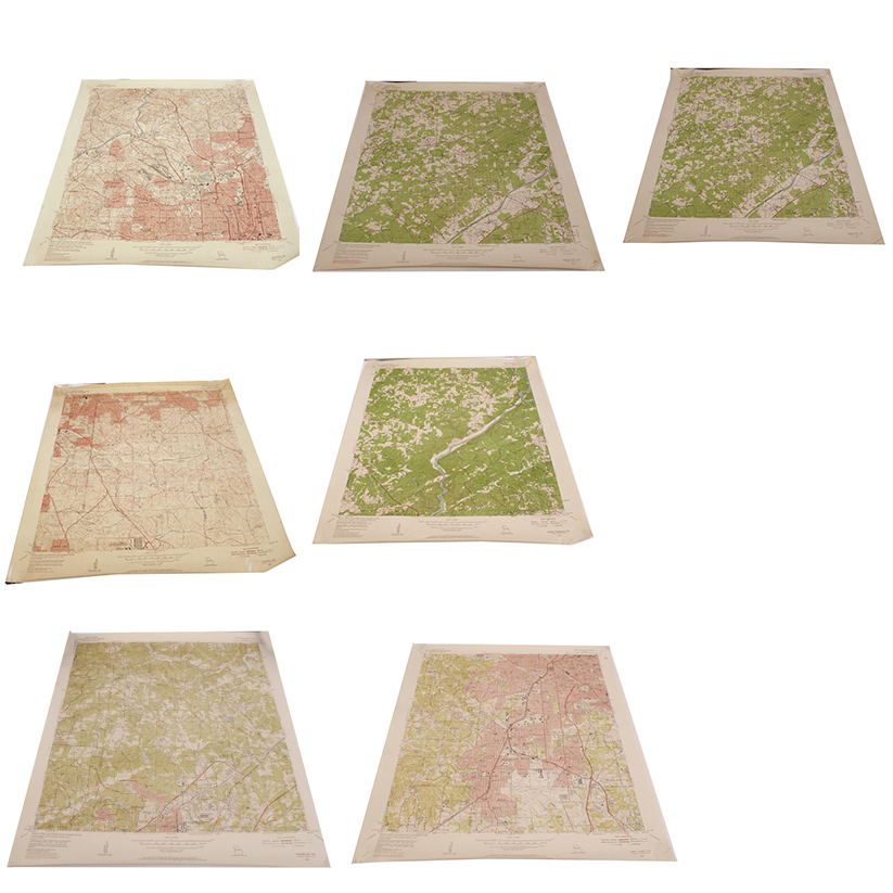 Collection of Vintage Geographical and Topographic Maps of Metro Atlanta