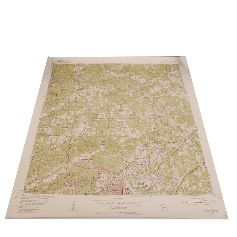 Collection of Vintage Geographical and Topographic Maps of Metro Atlanta