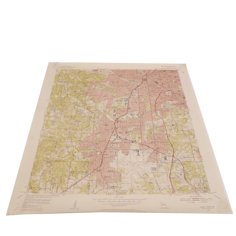 Collection of Vintage Geographical and Topographic Maps of Metro Atlanta