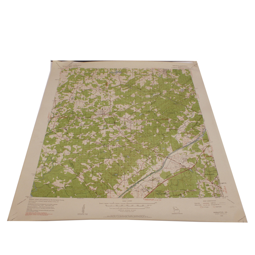 Collection of Vintage Geographical and Topographic Maps of Metro Atlanta