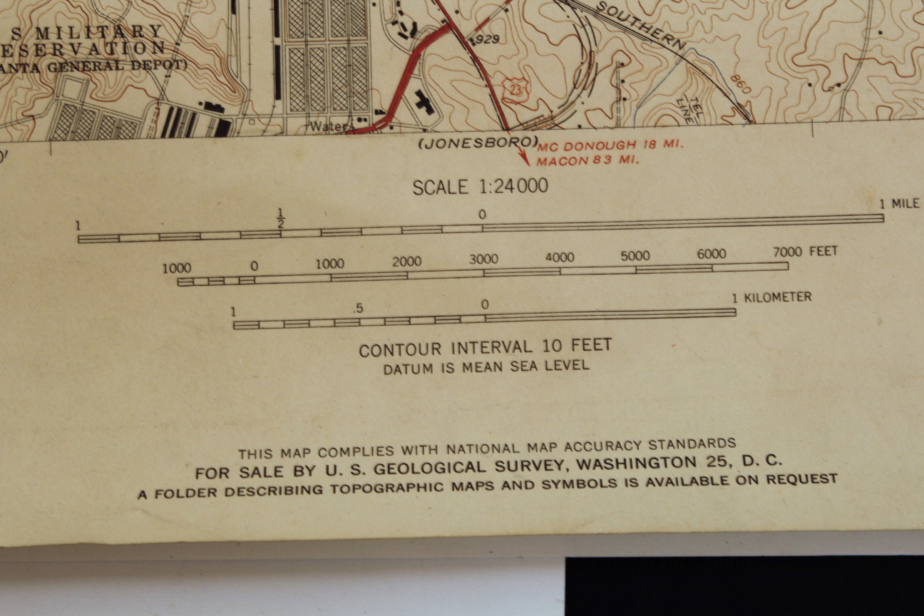 Collection of Vintage Geographical and Topographic Maps of Metro Atlanta