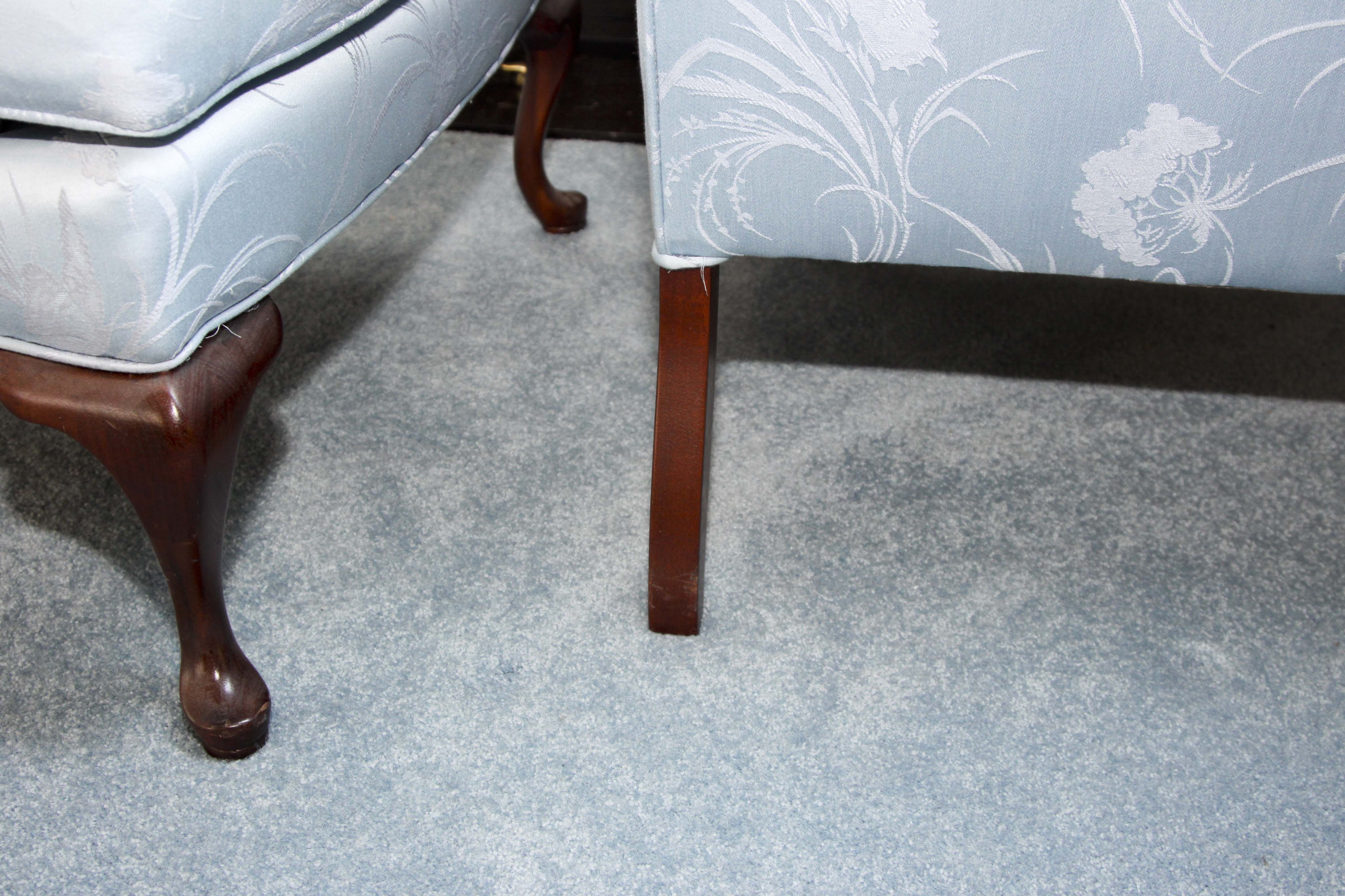 A Pair of  Key City Queen Anne Style Wingback Chairs