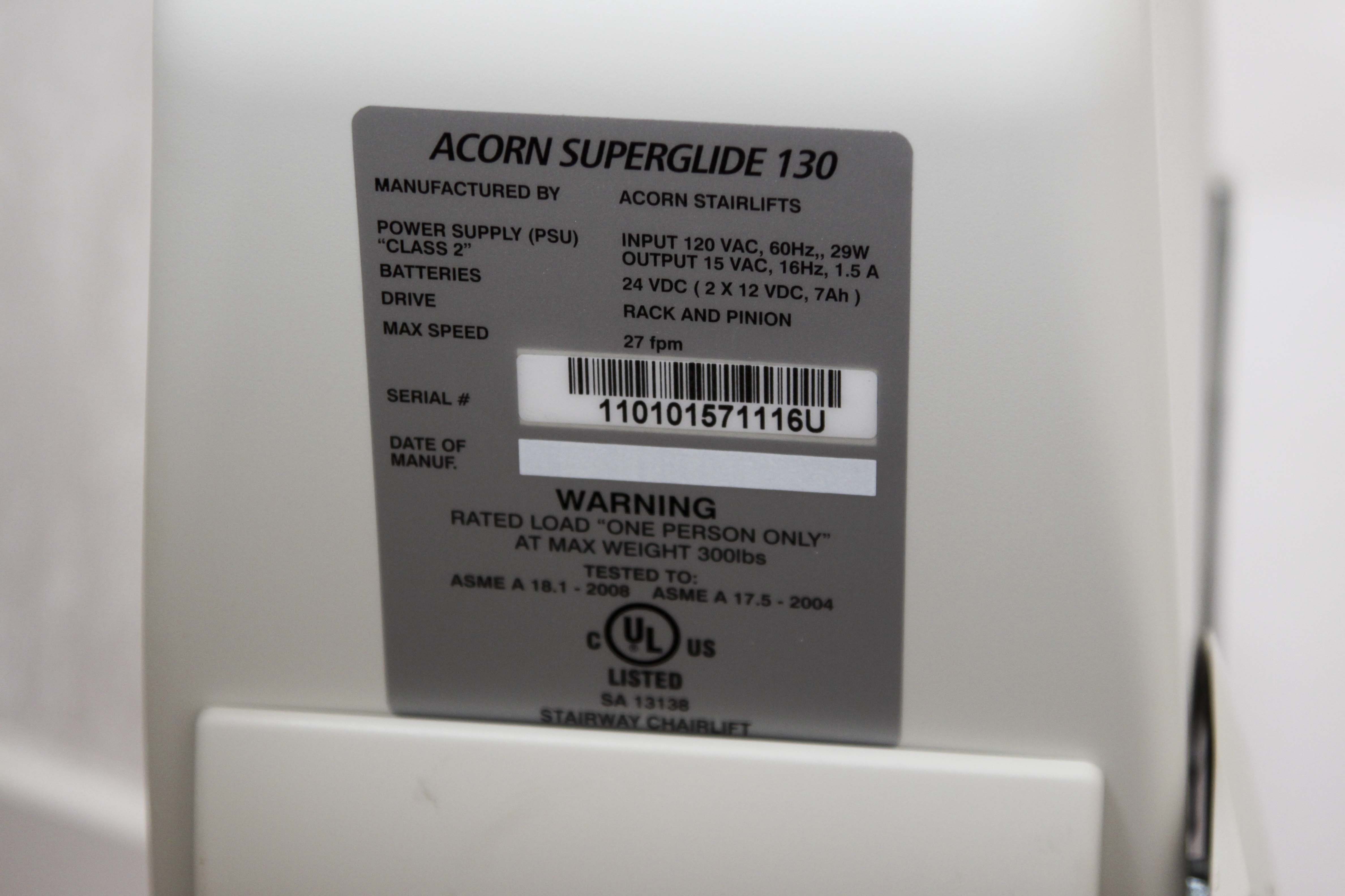 Acorn Superglide 130 Stair Lift