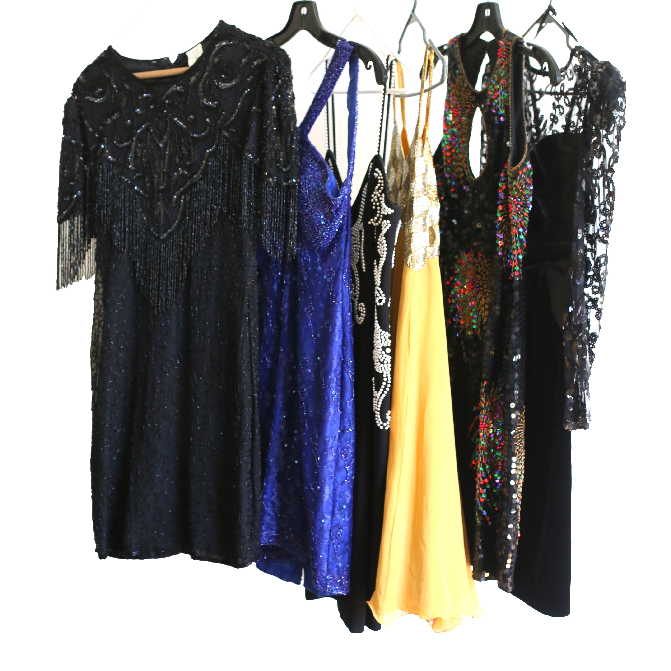 Collection of Vintage 1980's and 1990's Sequin Mini Dresses