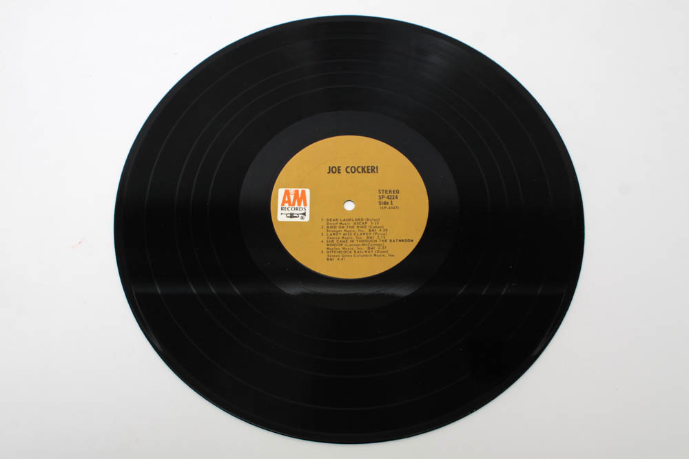 Collection of The Byrds and Joe Cocker Record Albums