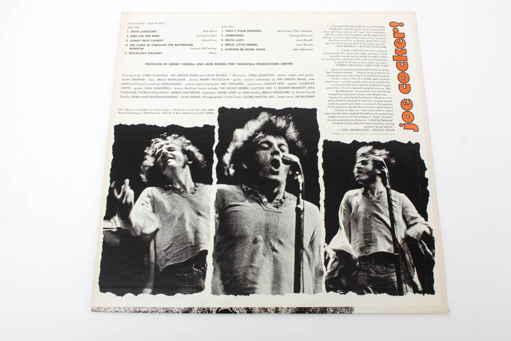 Collection of The Byrds and Joe Cocker Record Albums