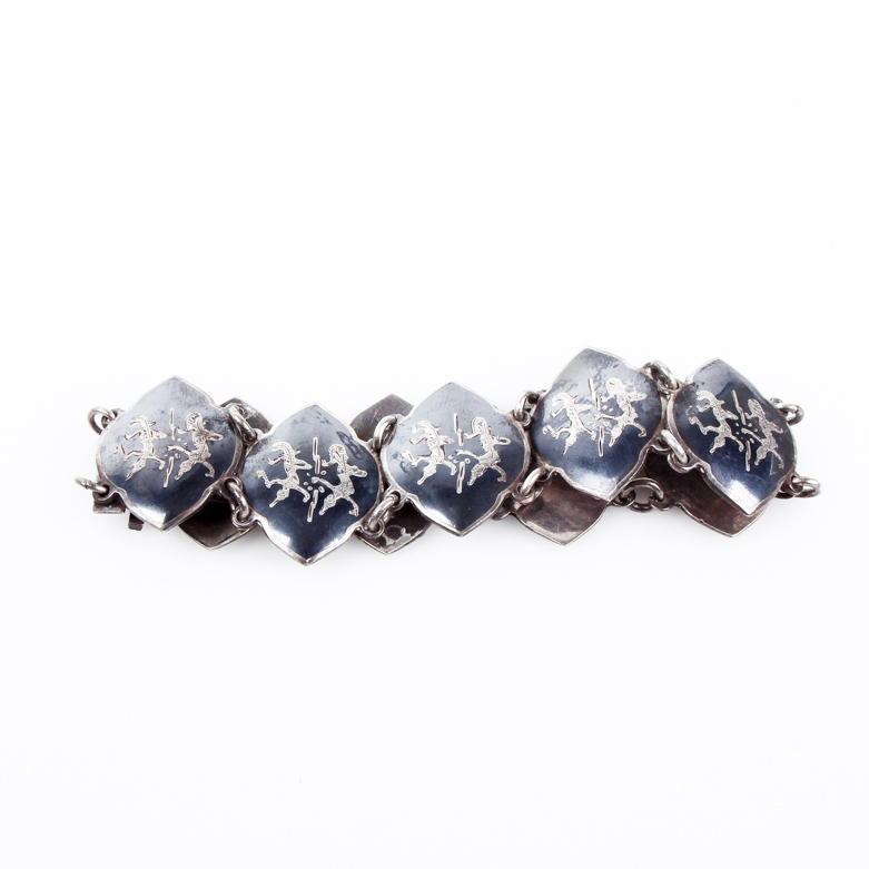 Siam Sterling Silver Nielloware Bracelet